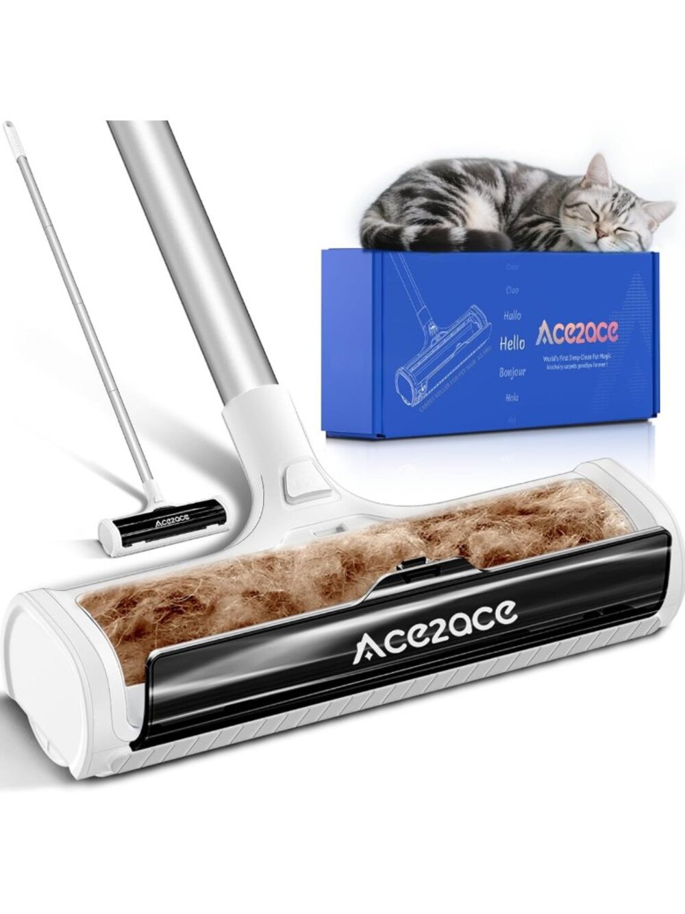 Pet Hair Removal Carpet Roller - Effective Tool for Carpets & Upholstery